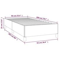 Bedframe fluweel donkergrijs 90x200 cm - thumbnail