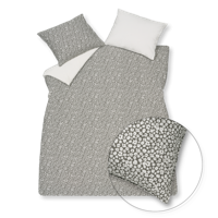 Vandyck Vandyck Pure 53 Percale Flower Dekbedovertrek Anthracite 140x220 - thumbnail
