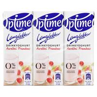 Drinkyoghurt Optimel Langlekker aardbei framboos 20cl - thumbnail