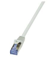 LogiLink CQ4072S RJ45 Netwerkkabel, patchkabel CAT 6A S/FTP 5.00 m Grijs Vergulde steekcontacten, Vlambestendig, Snagless 1 stuk(s) - thumbnail