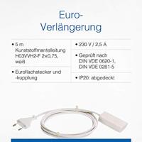 AS Schwabe 50151 Stroom Verlengkabel 2.5 A Wit 5.00 m H03VVH2-F 2X 0,75 mm² - thumbnail