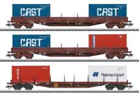 Märklin 47119 H0 3-delige set goederenwagens van de NMBS/SNCB - thumbnail