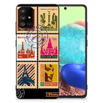 Samsung Galaxy A71 TPU Backcover Postzegels Samsung Galaxy A71 TPU Backcover Postzegels
