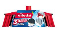 Vileda 3action bezem binnen rood/grijs - thumbnail