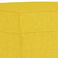 Voetenbank 60x50x41 cm stof geel - thumbnail