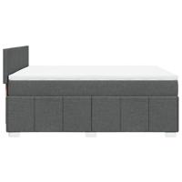 Boxspring met matras stof donkergrijs 140x200 cm - thumbnail