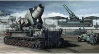 Trumpeter 1/35 Morser Karl-Gerat 040/041 on railway transport carrier - thumbnail
