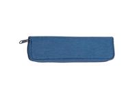 Juscha JU-2732 Pennenetui Alassio Van Polyester En Katoen. Blauw 17x5x2cm - thumbnail