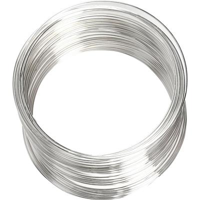 Creativ Company Memory wire, d 6 cm, dikte 0,8 mm, ca. 11,5 m, verzilverd, 1 stuk