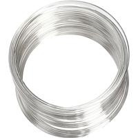 Creativ Company Memory wire, d 6 cm, dikte 0,8 mm, ca. 11,5 m, verzilverd, 1 stuk - thumbnail