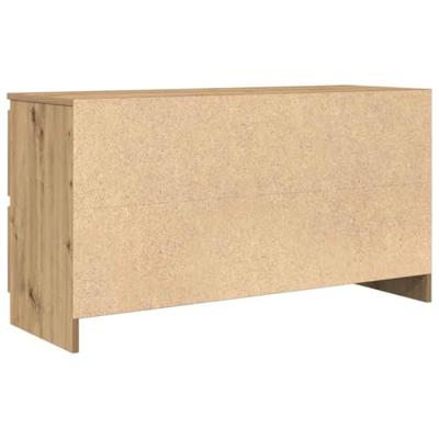 Tv-meubel 100x35x54 cm bewerkt hout artisanaal eikenkleurig