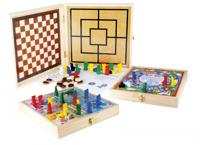 JEUJURA Wooden Box 100 Traditionele bordspellen - thumbnail