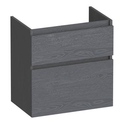 Brauer Delight - Onderkast Ondiep - 60 cm - met 2 Softclose Lades Greeploos en 1 Sifon Uitsparing - Timber Grey