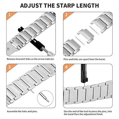 Titanium schakelband - Zilver - Geschikt voor Apple watch 44mm / 45mm / 46mm / 49mm