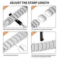 Titanium schakelband - Zilver - Geschikt voor Apple watch 44mm / 45mm / 46mm / 49mm - thumbnail