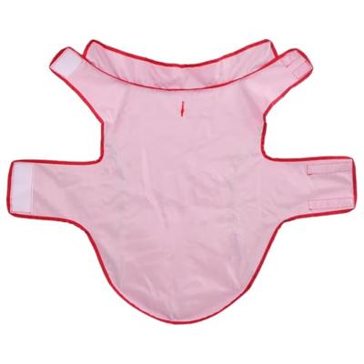 Hondenregenjas met reflecterende strips polyester rood L