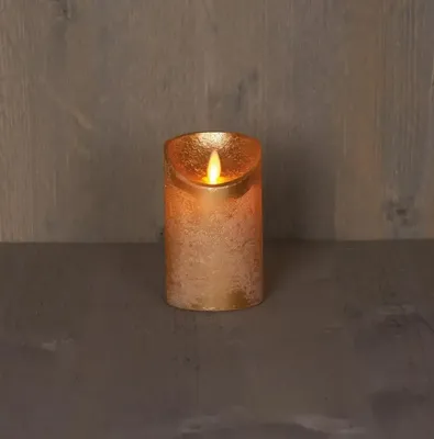LED Kaars Wax Goud 12,5cm