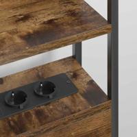 Hoofdbord met plank met opslag Gerookt eiken 80 cm Bewerkt hout - thumbnail