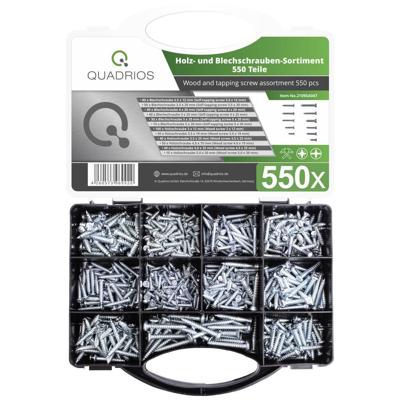 Quadrios 2109SA047 2109SA047 Plaatschroeven assortiment 550 stuk(s) Quadrios 2109SA047 2109SA047 Plaatschroeven assortiment 550 stuk(s)