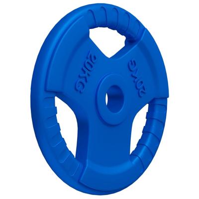 Olympische halterschijf 20 kg Gripper Gietijzer Rubber Coating - 50/51 mm