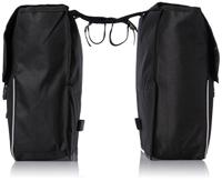 Dresco dubbele fietstas Basic Shopper 26 liter nylon donkergrijs - thumbnail