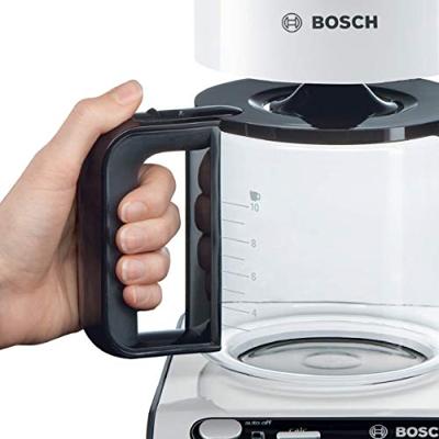 Bosch Haushalt TKA8011 Koffiezetapparaat Wit, Antraciet Capaciteit koppen: 10 Glazen kan, Warmhoudfunctie