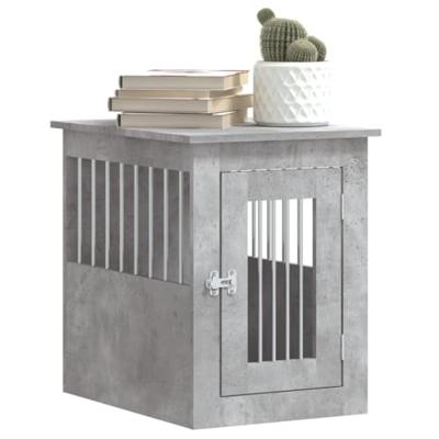 VidaXL Hondenbench 45x62x59 cm bewerkt hout betongrijs