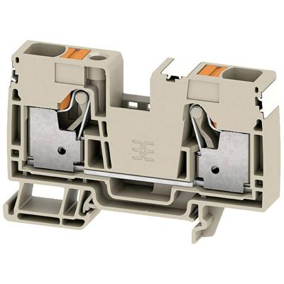 Weidmüller 2675000000 Doorgangsserieklem Push-In-klem, Steekaansluiting Donkerbeige 20 stuk(s)