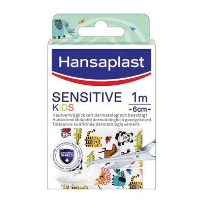 Hansaplast Sensitive kids 1m x 6cm 1 Stuks Hansaplast Sensitive kids 1m x 6cm 1 Stuks