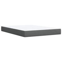 Boxspring met matras stof donkergrijs 140x200 cm - thumbnail