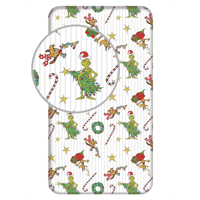 Grinch hoeslaken-Eenpersoons - 90 x 200 cm - Katoen - thumbnail