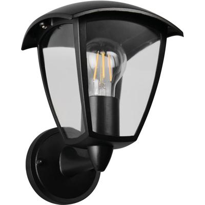 LED Tuinverlichting - Wandlamp Buitenlamp - Trion Tena Up - E27 Fitting - IP44 - Mat Zwart - Aluminium