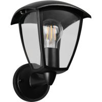 LED Tuinverlichting - Wandlamp Buitenlamp - Trion Tena Up - E27 Fitting - IP44 - Mat Zwart - Aluminium - thumbnail