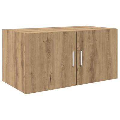 Wandkast artisanaal eikenkleurig 80 x 42.5 x 40 cm Bewerkt hout