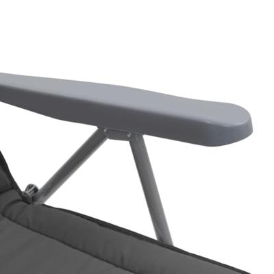 Tuinstoelen met kussen inklapbaar 2 st grijs