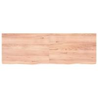 Tafelblad 180x60x6 cm behandeld massief eikenhout lichtbruin - thumbnail