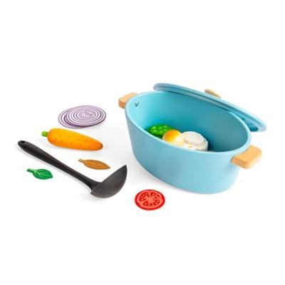 Bigjigs houten stoofpannen speelset, 17dlg.