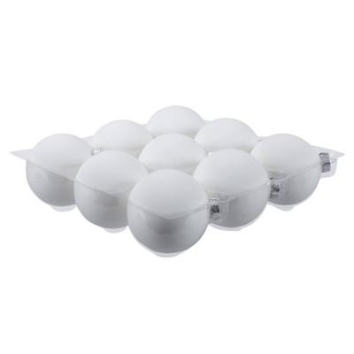 9x Glazen Kerstballen Mat Wit 10 Cm - Kerstbal 9x Glazen Kerstballen Mat Wit 10 Cm - Kerstbal