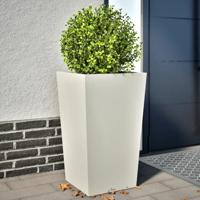 VidaXL Plantenbakken 2 st 45x45x75 cm staal wit - thumbnail