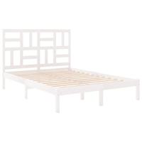 Bedframe massief hout wit 140x190 cm - thumbnail