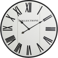 Wandklok Padova wit met zwarte cijfers 70 cm - thumbnail