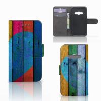 Samsung Galaxy Xcover 3 | Xcover 3 VE | Book Style Case | Wood Heart - Cadeau voor je Vriend - thumbnail