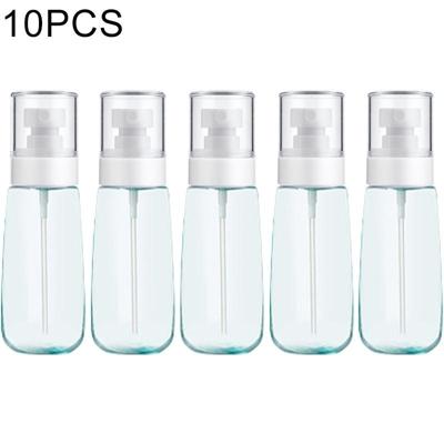 10 stuks Portable hervulbare plastic Fine mist parfum spray fles transparante lege spray sproeier fles 100ml (blauw)