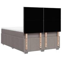 Boxspring met matras stof taupe 140x200 cm - thumbnail