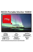 Ricoh draagbare monitor 150BW, 15,6-inch OLED-scherm, ultralicht (715g), multi-touchscherm, draadloze, portable monitor, DCI-P3, USB Type-C - thumbnail