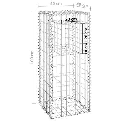 Schanskorf paal 40x40x100 cm ijzer Schanskorf paal 40x40x100 cm ijzer