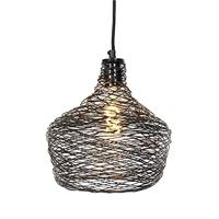 QAZQA Hanglamp zwart goud en koper rond 3-lichts - Sarella - thumbnail