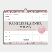 A4 Spiraal Familieplanner 2026 Kersenbloesem - thumbnail