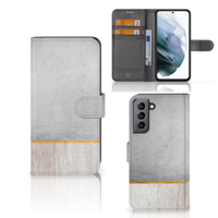 Samsung Galaxy S21 FE | Book Style Case | Wood Concrete - thumbnail