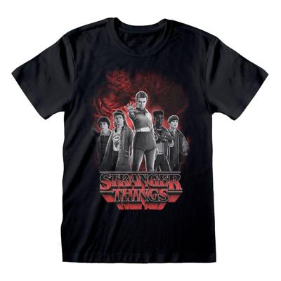 Stranger Things T-Shirt Group with Vecna behind Balck and White Size S